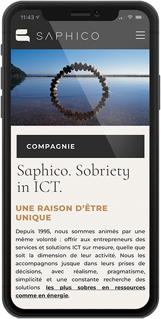 Image mobile de Saphico - ITC as IT should be